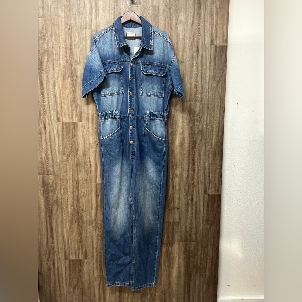 We The Free “High Moon” Denim Utility Jumpsuit